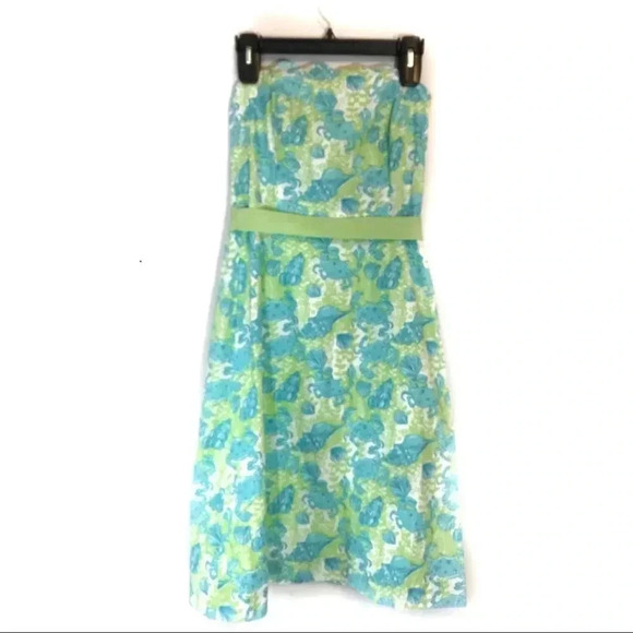 Lilly Pulitzer Strapless Crab Seashell Dress - Picture 1 of 6